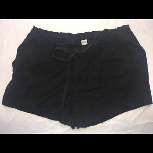 Black Shorts Women’s NOBO Black Drawstring Cuffed